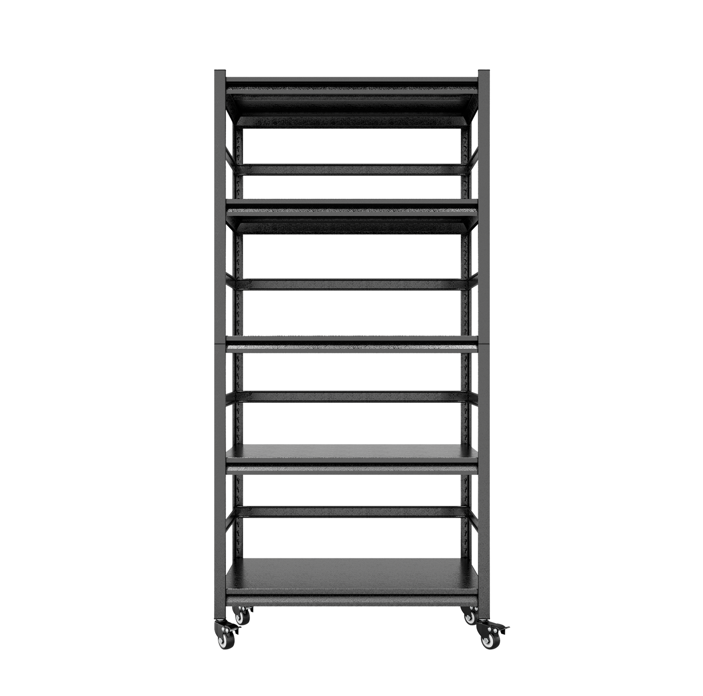 63"H Storage Shelves - Heavy Duty Metal Shelving Unit Adjustable 5-Tier Pantry Shelves with Wheels Load 1750LBS Kitchen Shelf Garage Storage