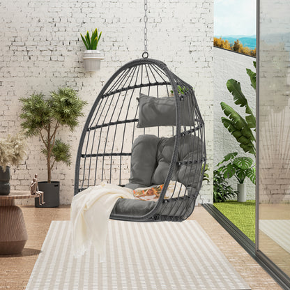 Outdoor Garden Rattan Egg Swing Chair Hanging Chair