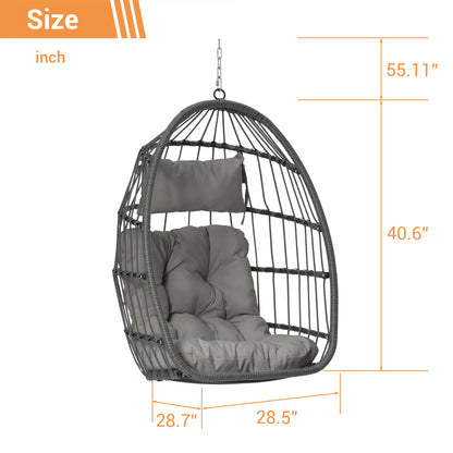 Outdoor Garden Rattan Egg Swing Chair Hanging Chair