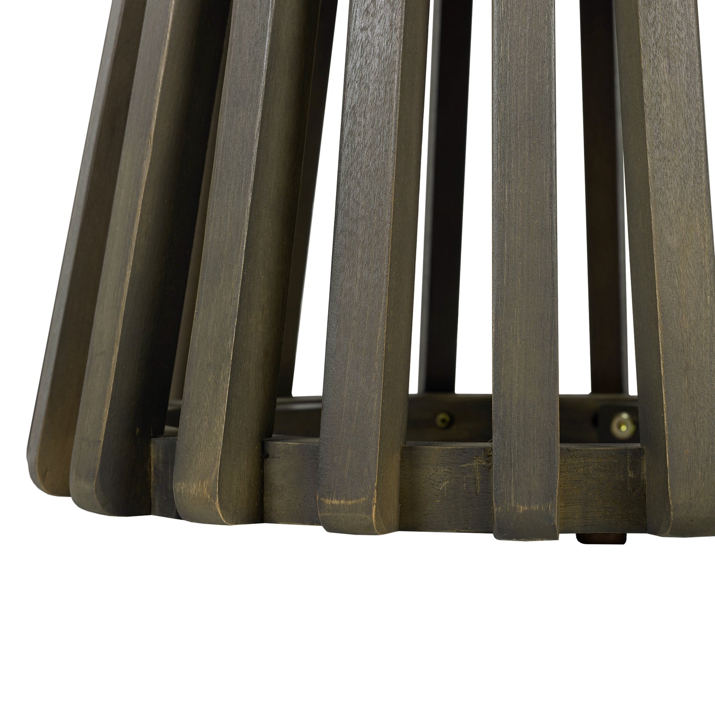 Patio Set Outdoor Acacia Wood Furniture Sets-Modern Club Chair Conversation Sets with Foldable End Table for Garden, Patio & Deck (Grey Finish+Cream)