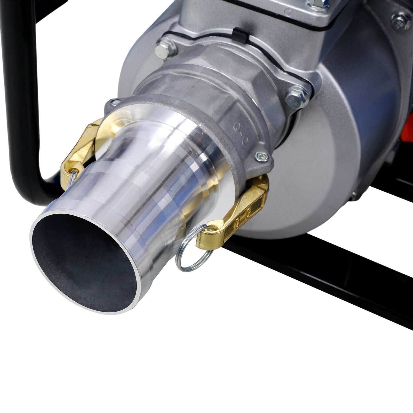 Semi Trash Pump 3 inch, 209cc 7HP 4 stroke OHV ENGINE, Gas Powered Semi Trash Water Pump  50 ft Discharge Hose, 12 ft Suction Hose with Complete Fittings,EPA compliant