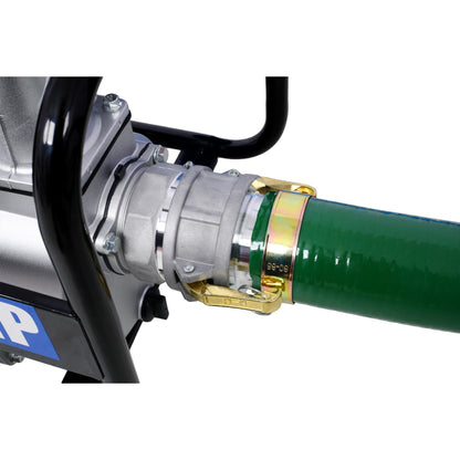 Semi Trash Pump 3 inch, 209cc 7HP 4 stroke OHV ENGINE, Gas Powered Semi Trash Water Pump  50 ft Discharge Hose, 12 ft Suction Hose with Complete Fittings,EPA compliant