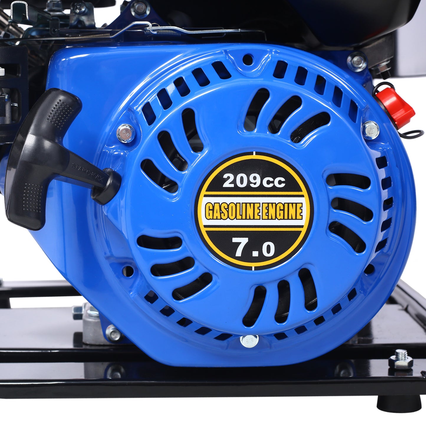 Semi Trash Pump 3 inch, 209cc 7HP 4 stroke OHV ENGINE, Gas Powered Semi Trash Water Pump  50 ft Discharge Hose, 12 ft Suction Hose with Complete Fittings,EPA compliant