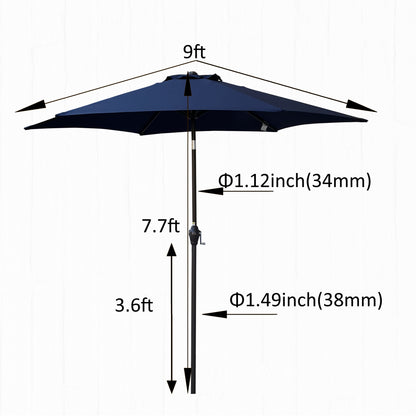 9FT UMBRELLA Navy Blue
