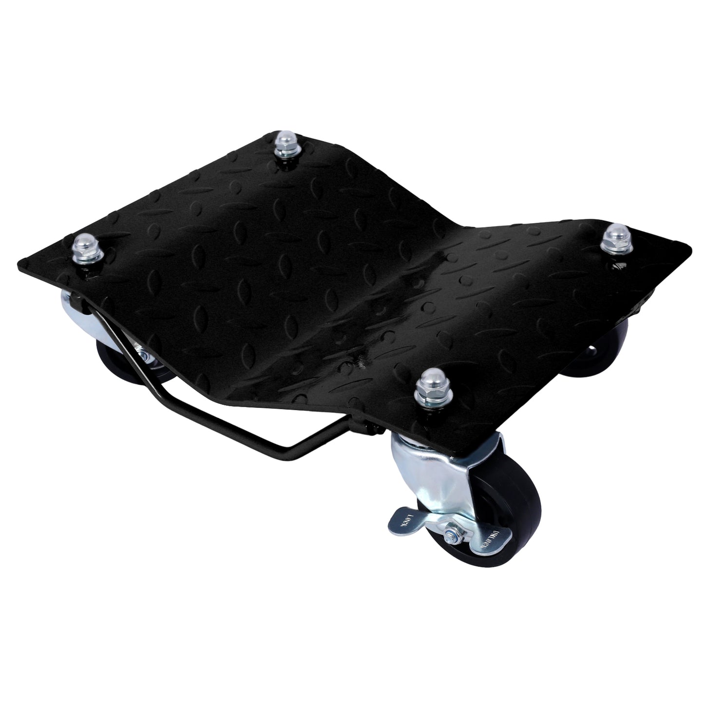 Car Dolly, Heavy Duty Wheel Dolly,4 Tire Wheel Dolly Car Stakes 6000lbs Capacity,Black