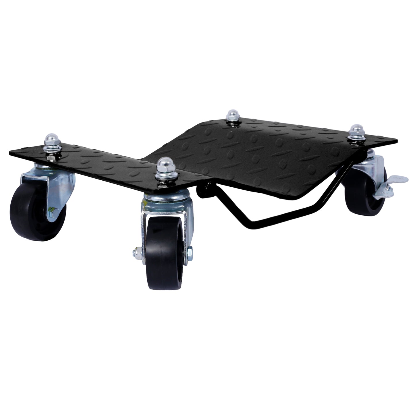 Car Dolly, Heavy Duty Wheel Dolly,4 Tire Wheel Dolly Car Stakes 6000lbs Capacity,Black