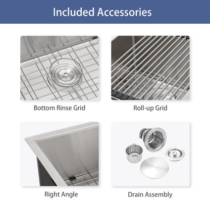 33 Inch Undermount Sink - 33"x19"x9" Undermount Stainless Steel Kitchen Sink 18 Gauge 9 Inch Deep Single Bowl Kitchen Sink Basin