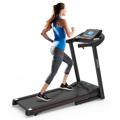 Fitshow App Home Foldable Treadmill with Incline, Folding Treadmill for Home Workout, Electric Walking Running Treadmill Machine 5" LCD Screen 250 LB Capacity Bluetooth Music