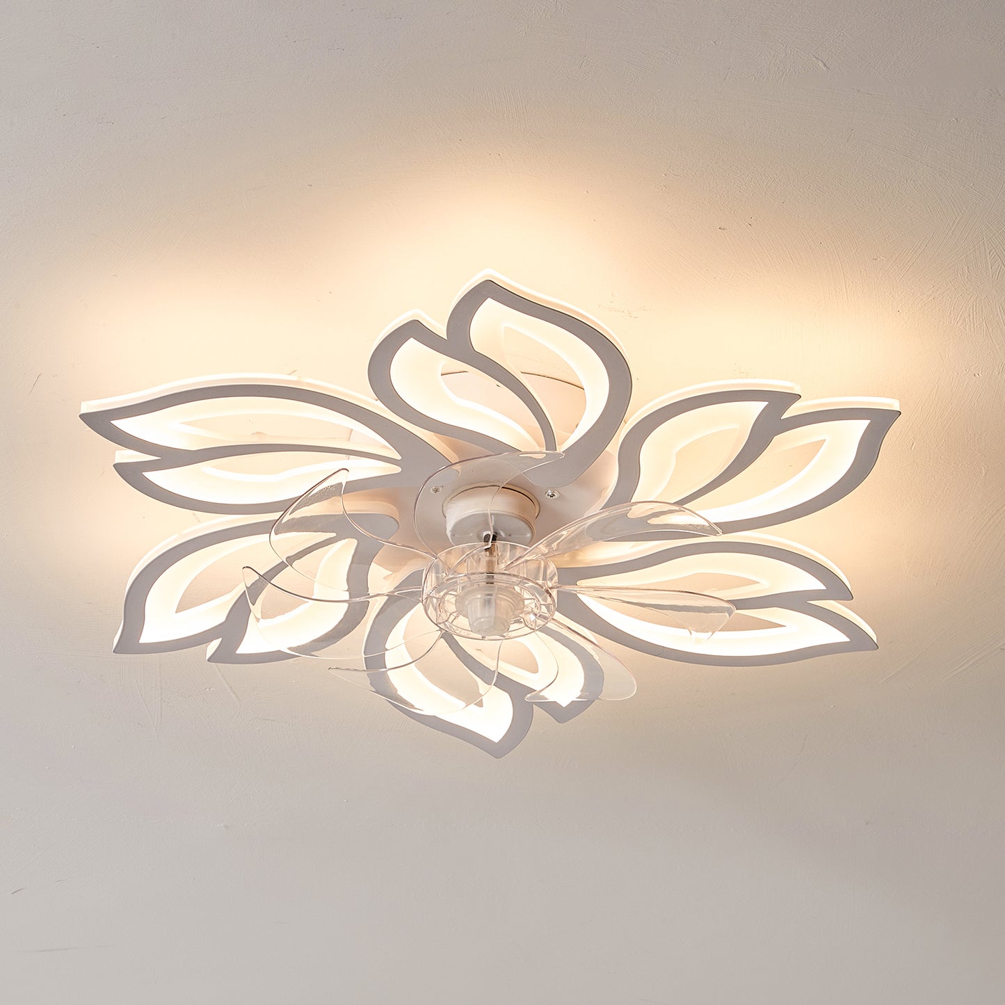 25.5In Ceiling Fan with Lights, Remote Control 3 Color Temperatures,6 Gear wind Speed Fan Light
