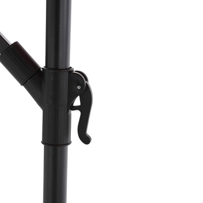 10ft Solar LED Offset Hanging Market Patio Umbrella