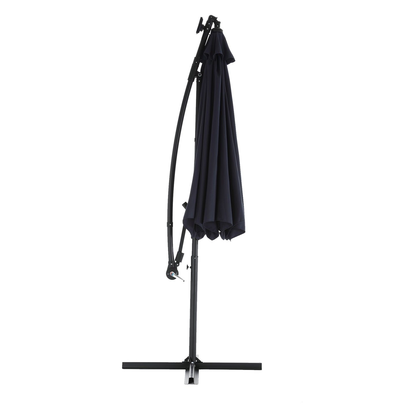 10ft Solar LED Offset Hanging Market Patio Umbrella
