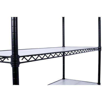 6 Tier 6000lbs Capacity NSF Metal Shelf Wire Shelving Unit, Heavy Duty Adjustable Storage Rack with Wheels & Shelf Liners for Commercial Grade Utility Steel Storage Rack, Black - 84"H x 48"L x 20"D