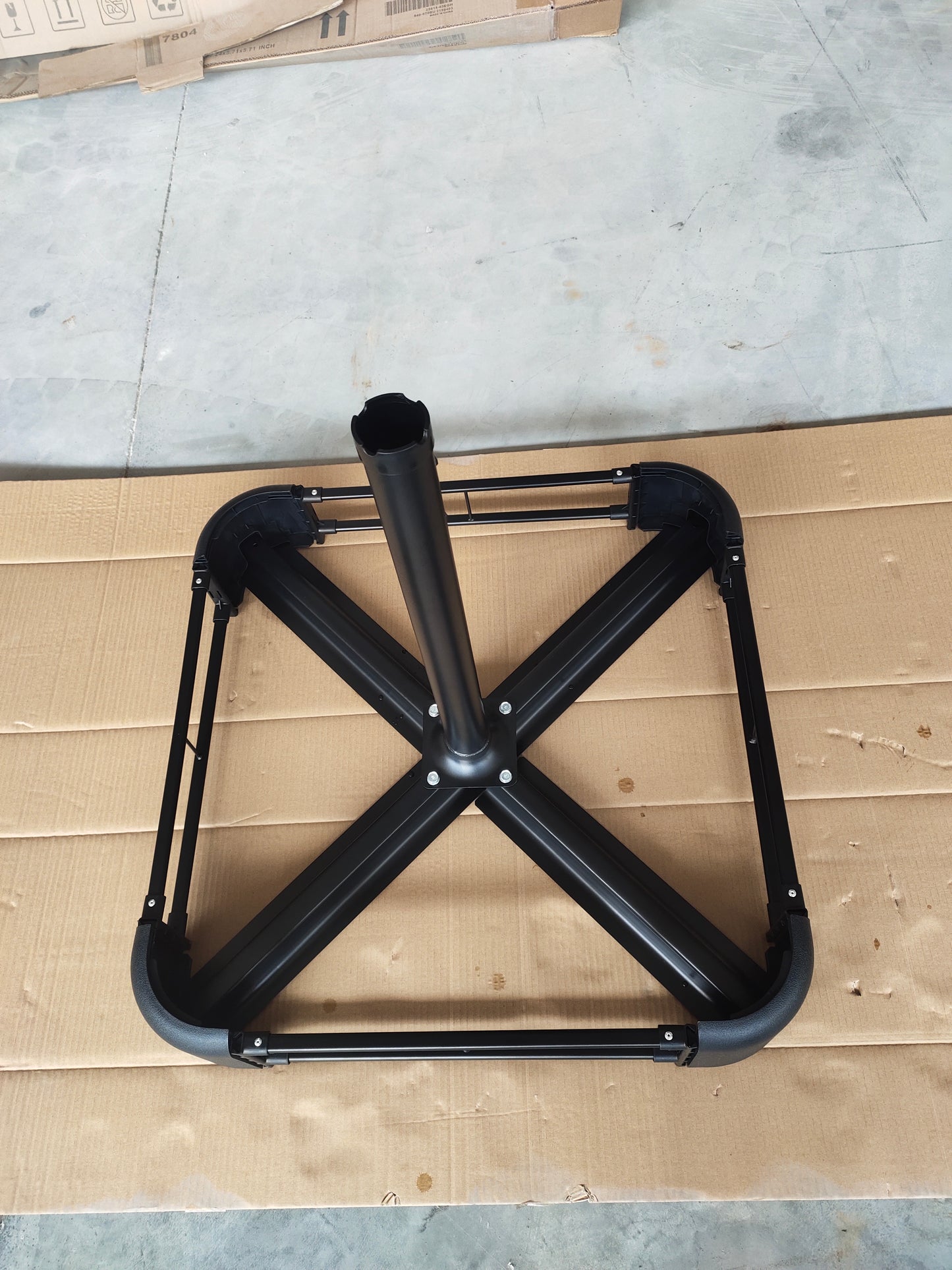 15x9ft Large Double-Sided Rectangular Outdoor Twin Patio Market Umbrella with light and base- taupe