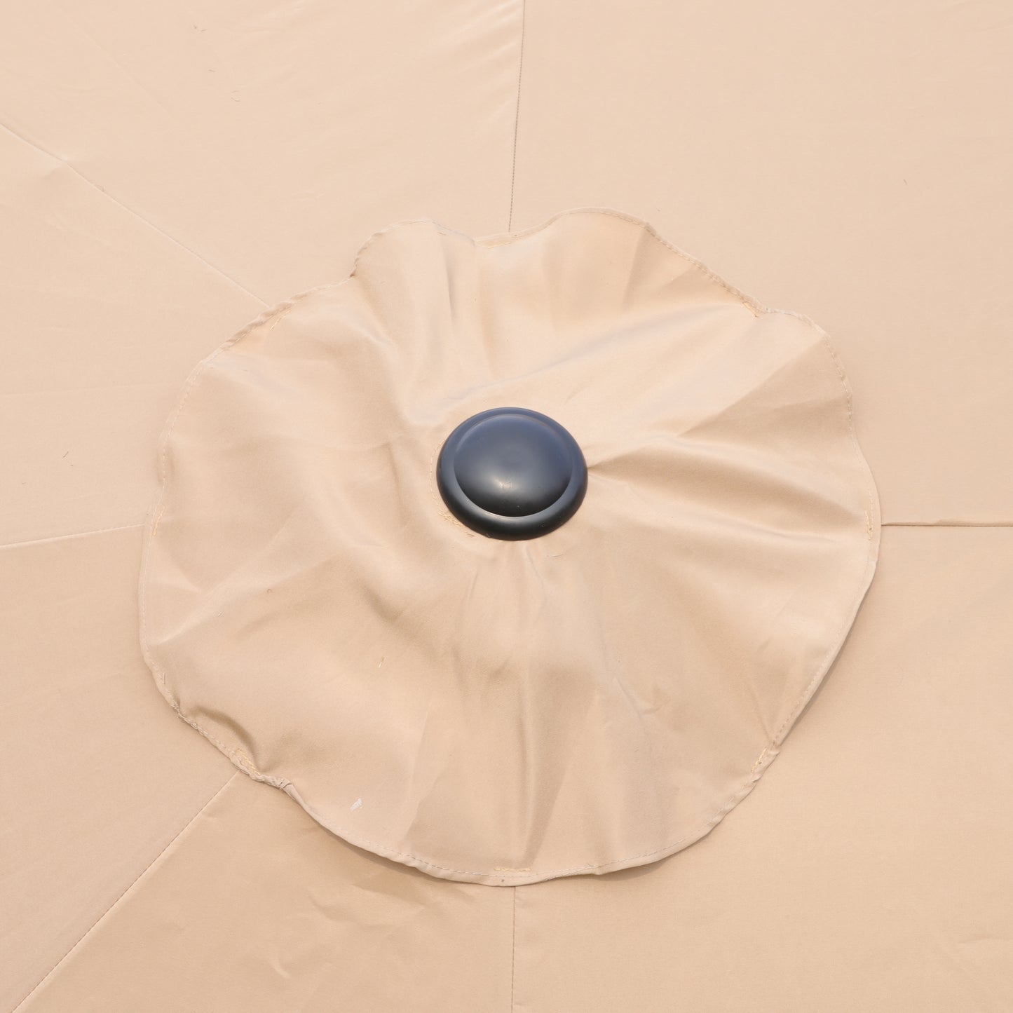 15x9ft Large Double-Sided Rectangular Outdoor Twin Patio Market Umbrella with light and base- taupe