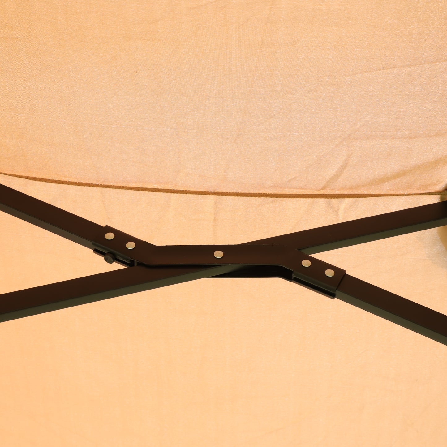 15x9ft Large Double-Sided Rectangular Outdoor Twin Patio Market Umbrella with light and base- taupe