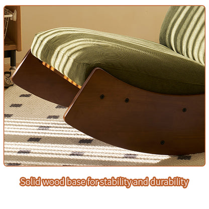 Comfortable Glider Rocking Chair, High-Quality Upholstery Glider Chair, Solid Wood Frame, Perfect for Multiple Settings Accent Reading Chair for Bedroom,Living Room,Nursery