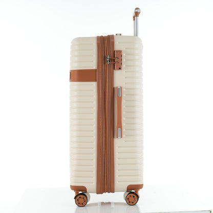 4 Piece Luggage Set Suitcase Set, ABS Hard Shell Lightweight Expandable Travel Luggage with 4 Packing Cubes, TSA Lock, Spinner Wheels for Men Women(16/20/24/28)