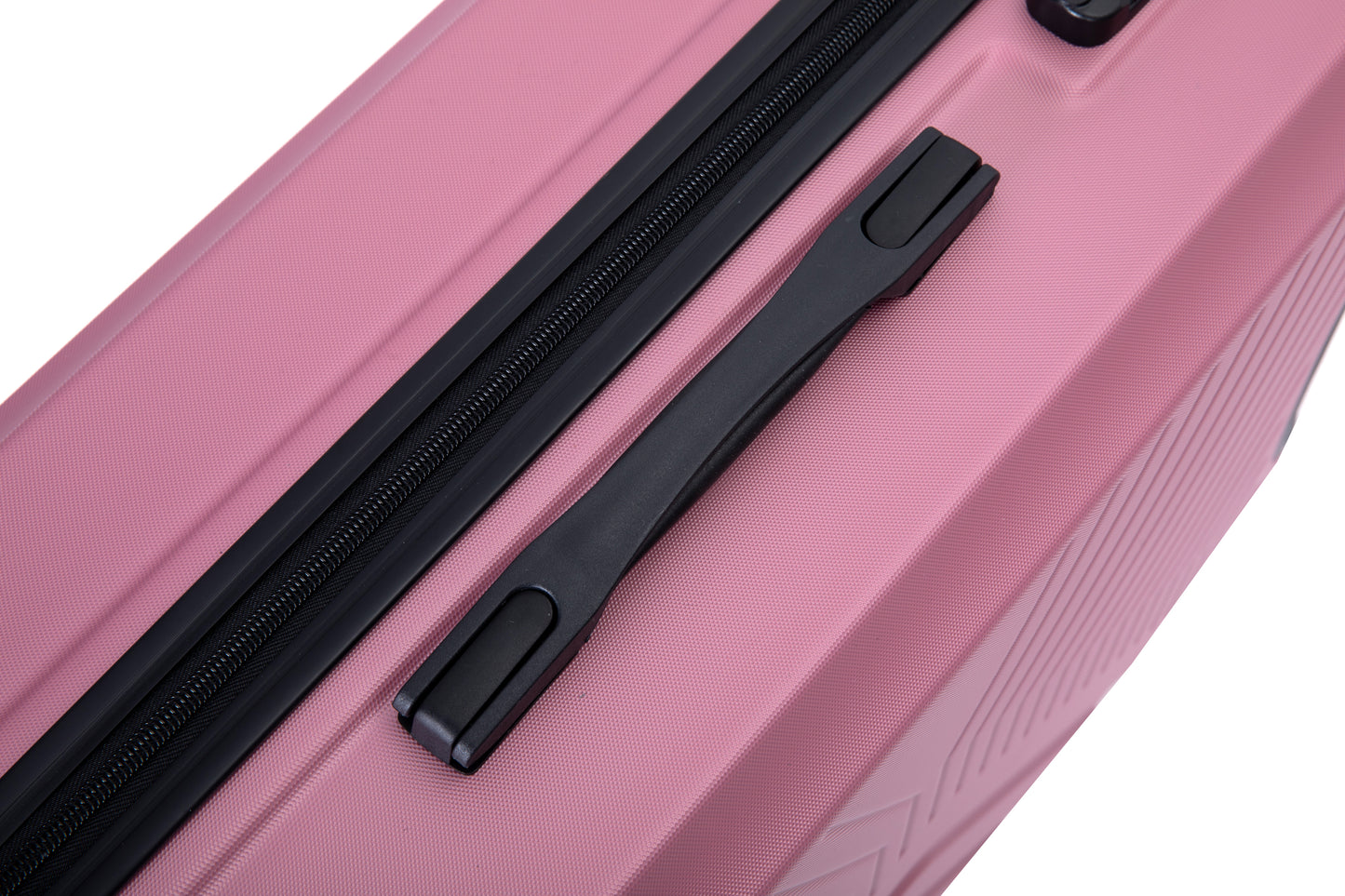 3 Piece Luggage Sets ABS Lightweight Suitcase with Two Hooks, Spinner Wheels, TSA Lock, (20/24/28), Pink