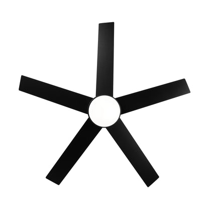 52 inch indoor 5 plywood black ceiling fan with light