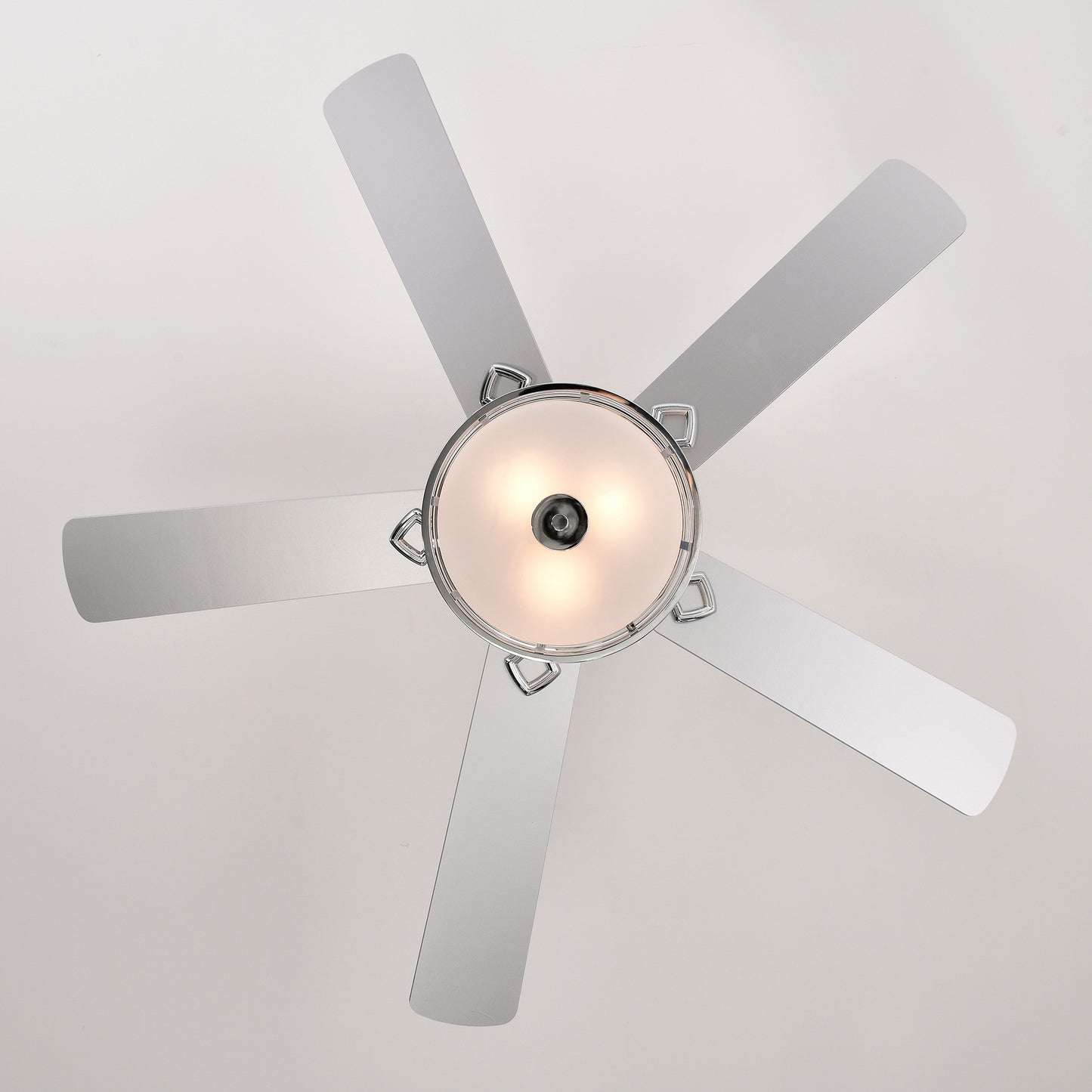 52" 3-Light Chrome Drum Shade LED Ceiling Fan + Remote, Traditional Farmhouse Rustic Industrial Bohemian Country Cottage Transitional Glam for Home, Kitchen, Living Room