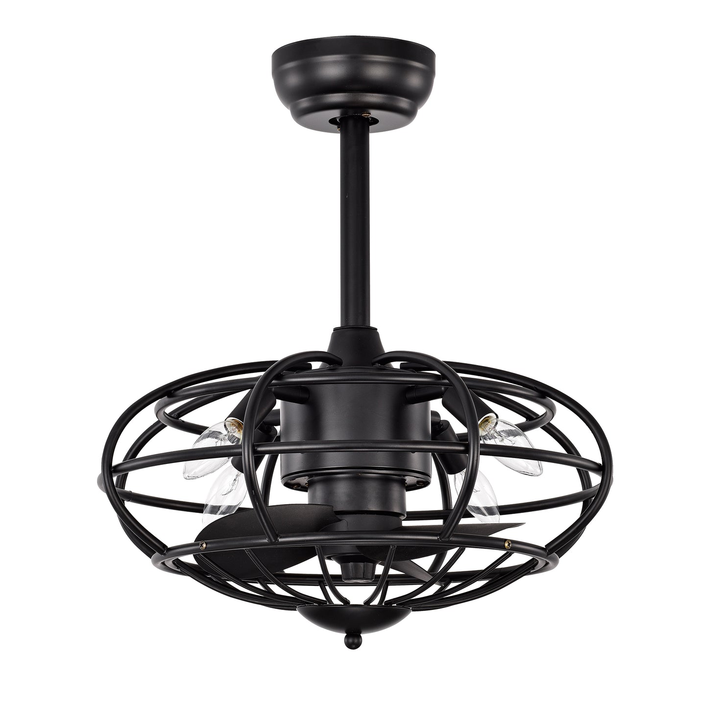 18.1" Caged Ceiling Fan with Remote Control,Timer, 3 Speeds Indoor Ceiling Fan for Farmhouse, Bedroom Living Room(No include Bulbs)