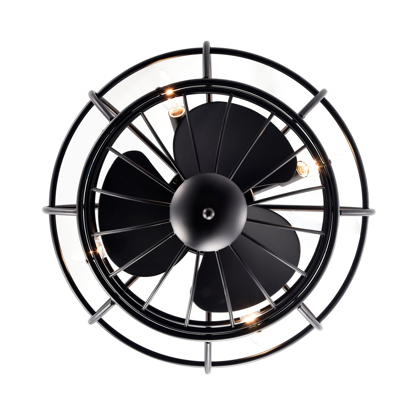 18.1" Caged Ceiling Fan with Remote Control,Timer, 3 Speeds Indoor Ceiling Fan for Farmhouse, Bedroom Living Room(No include Bulbs)