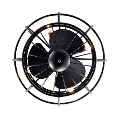 18.1" Caged Ceiling Fan with Remote Control,Timer, 3 Speeds Indoor Ceiling Fan for Farmhouse, Bedroom Living Room(No include Bulbs)