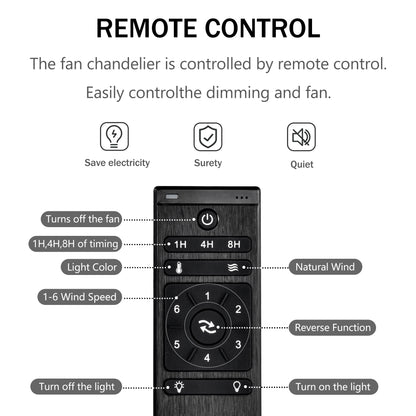 Dia 26.8 inch Chandelier Ceiling Fan ,Crystal Shade Ceiling Fan with Remote Control,3 ABS Blade--4-light( No Include Bulb)