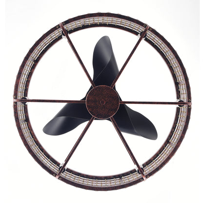 Dia 26.8 inch Chandelier Ceiling Fan ,Crystal Shade Ceiling Fan with Remote Control,3 ABS Blade--4-light( No Include Bulb)