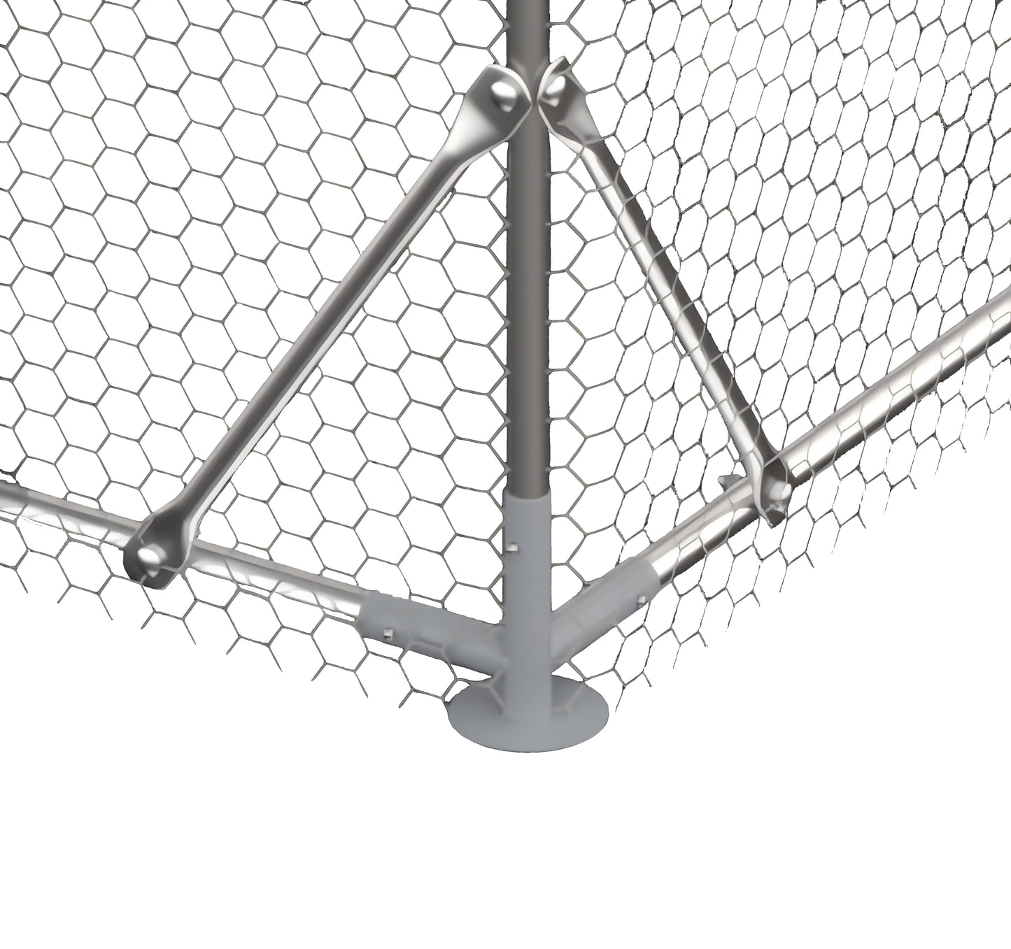 Large Metal Chicken Coop Walk-in Poultry Cage Hen Run House Rabbits Habitat Cage Spire Shaped Coop with Waterproof and Anti-Ultraviolet Cover (13.1' L x 9.8' W x 6.4' H)