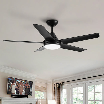 48" Modern Contemporary LED Ceiling Fan with Remote Control