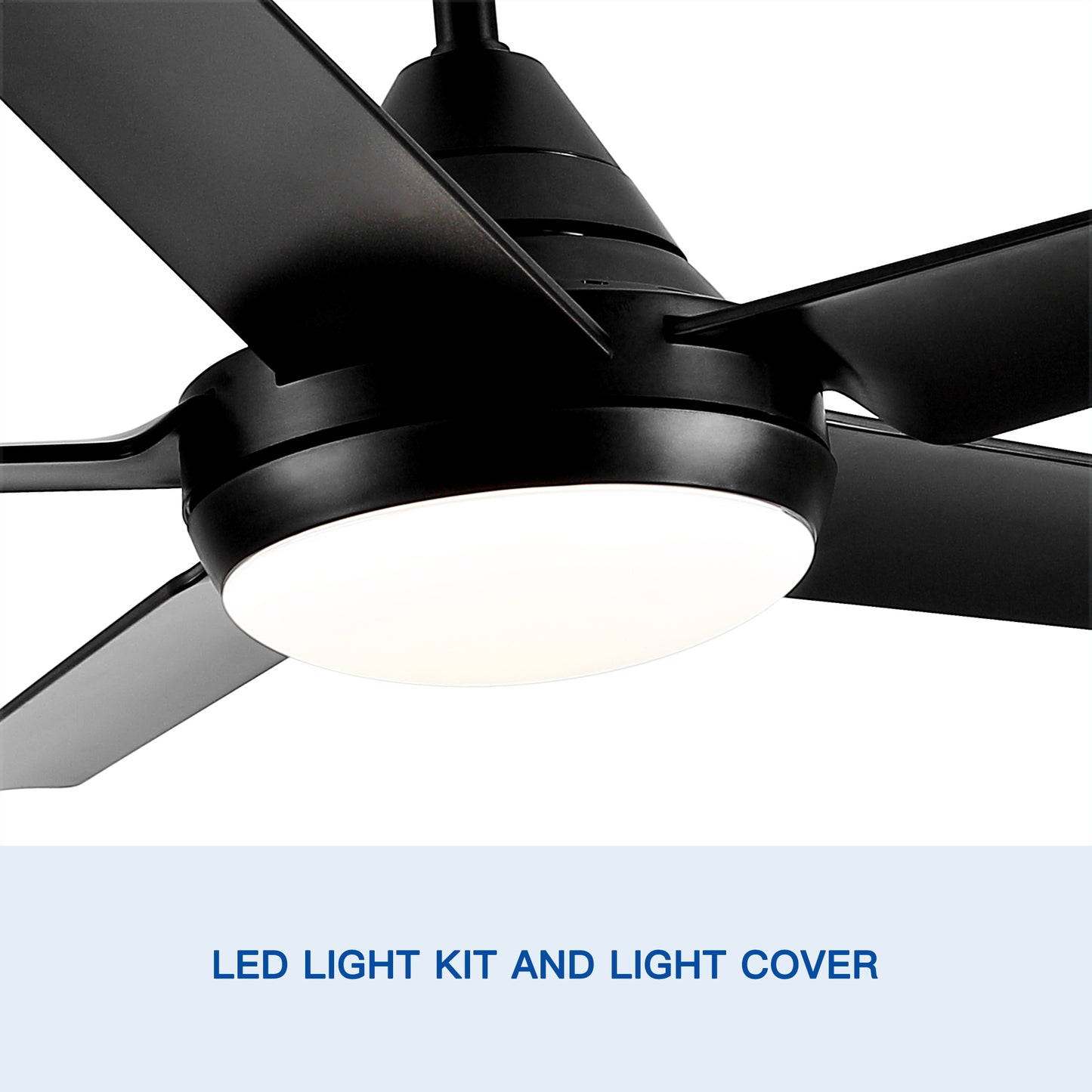 48" Modern Contemporary LED Ceiling Fan with Remote Control