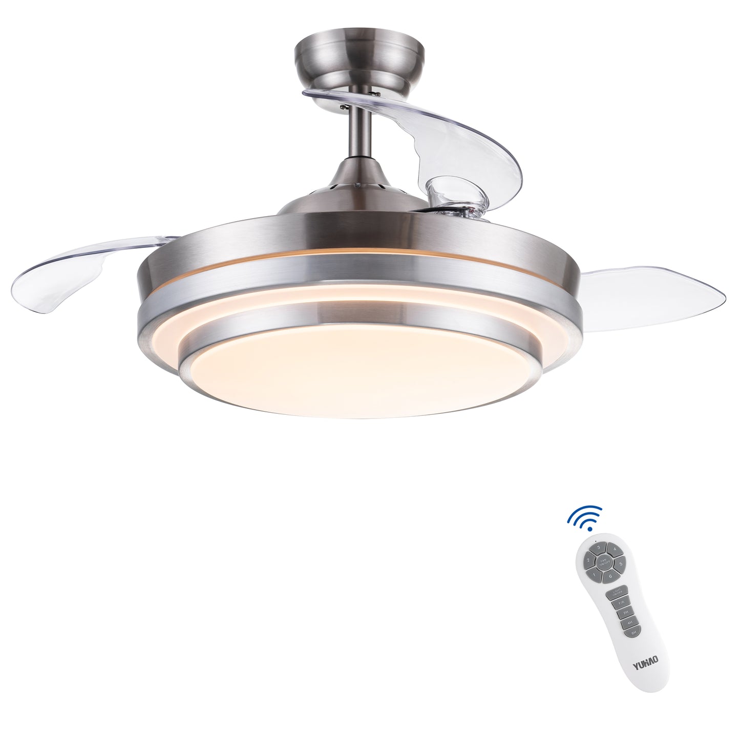 42 in. Retractable Ceiling Fan with Remote Control