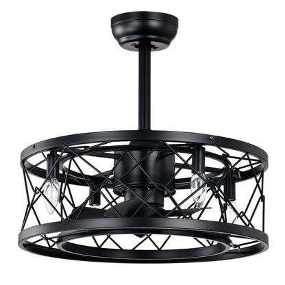 Ceiling fan AC motor low noise small ceiling fan Modern Enclosed Reversible Motor Ceiling Fan For Farmhouse, Bedroom Living Room bedroom