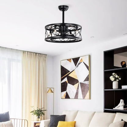 Ceiling fan AC motor low noise small ceiling fan Modern Enclosed Reversible Motor Ceiling Fan For Farmhouse, Bedroom Living Room bedroom