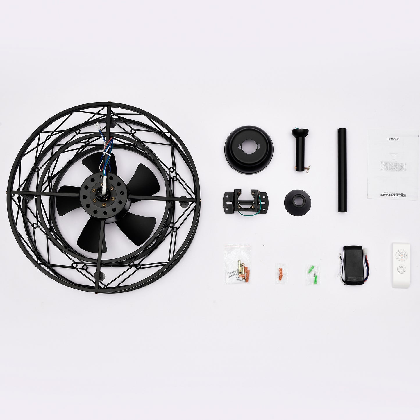 Ceiling fan AC motor low noise small ceiling fan Modern Enclosed Reversible Motor Ceiling Fan For Farmhouse, Bedroom Living Room bedroom