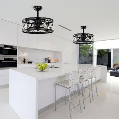 Ceiling fan AC motor low noise small ceiling fan Modern Enclosed Reversible Motor Ceiling Fan For Farmhouse, Bedroom Living Room bedroom