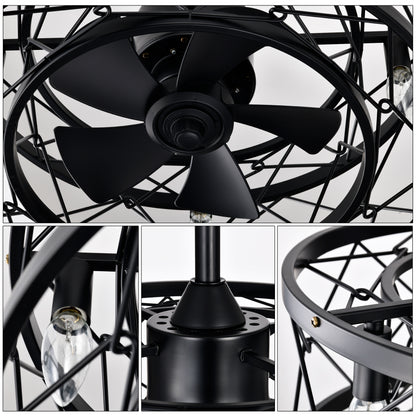 Ceiling fan AC motor low noise small ceiling fan Modern Enclosed Reversible Motor Ceiling Fan For Farmhouse, Bedroom Living Room bedroom