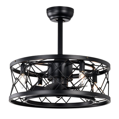 Ceiling fan AC motor low noise small ceiling fan Modern Enclosed Reversible Motor Ceiling Fan For Farmhouse, Bedroom Living Room bedroom