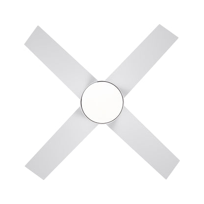 44 In Intergrated LED Ceiling Fan Lighting with White ABS Blade