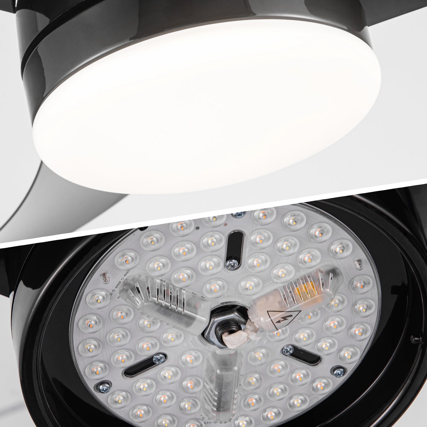 42-Inch 3-Blade Matte Black DC Motor Modern Contemporary LED Ceiling Fan-42 in x 42 in x 10.34 in