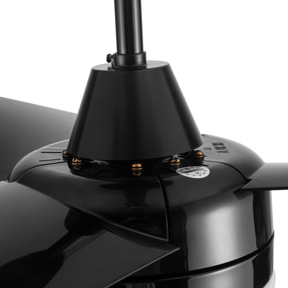 42-Inch 3-Blade Matte Black DC Motor Modern Contemporary LED Ceiling Fan-42 in x 42 in x 10.34 in