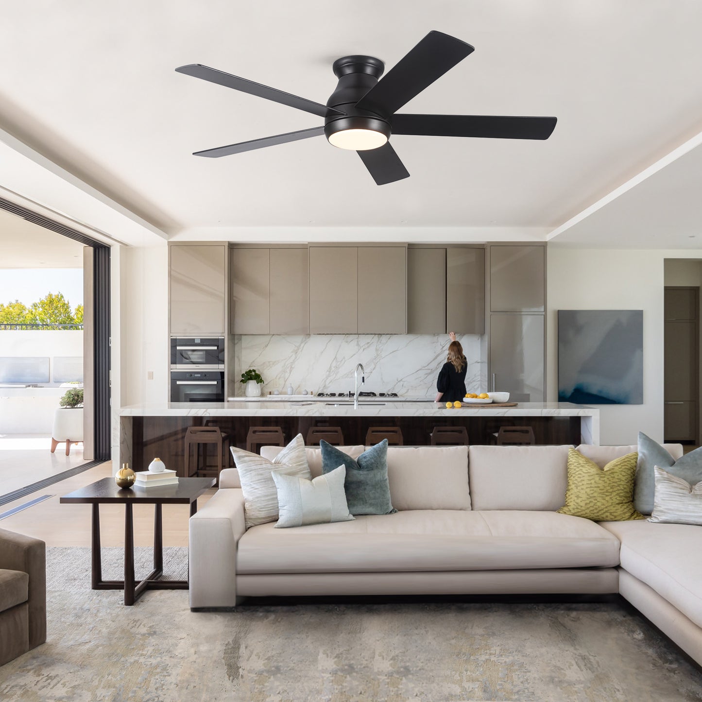 52" Low Profile Ceiling Fan with Lights