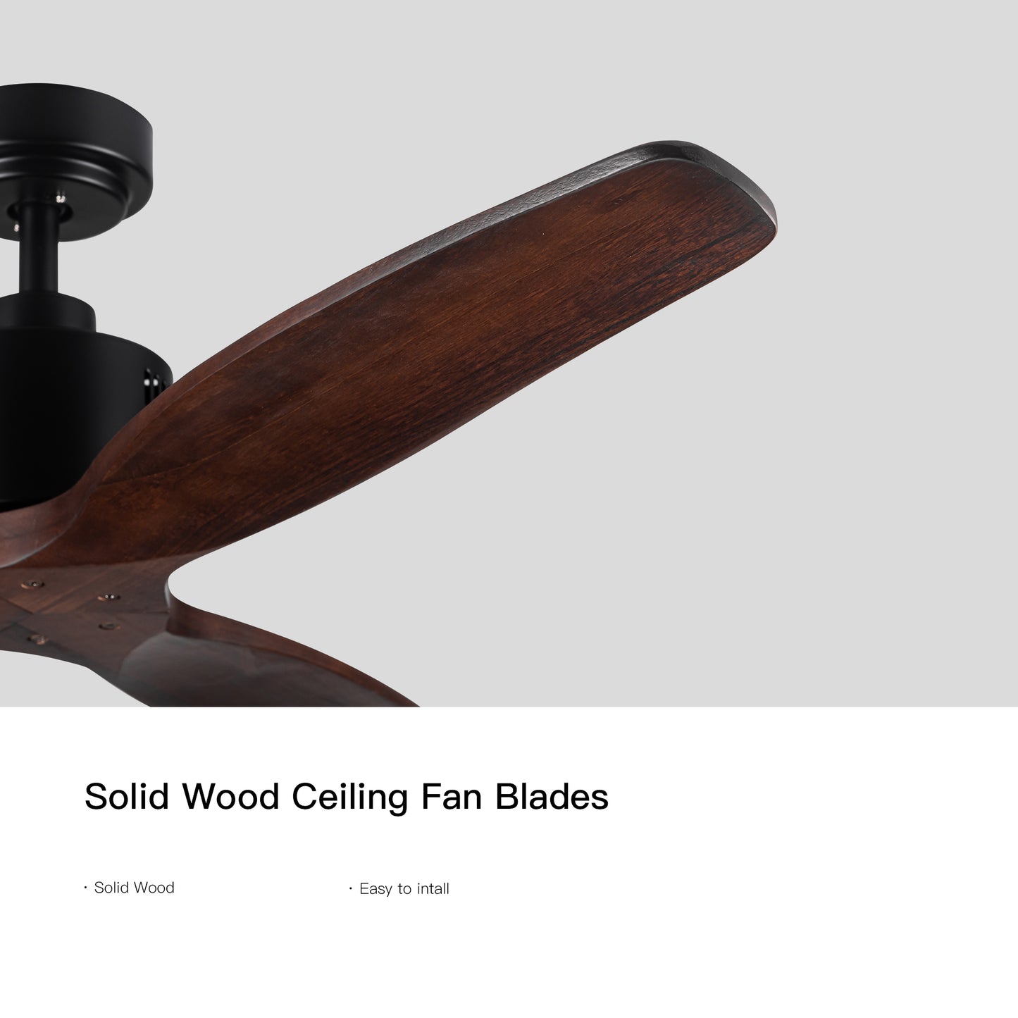 52 Antique Brown Ceiling Fan without Light with Remote Control