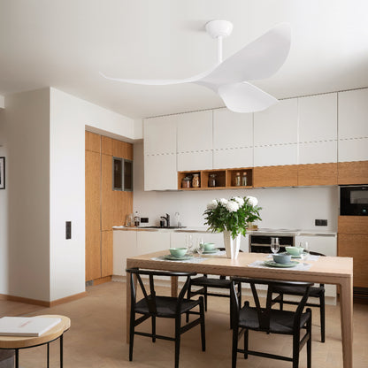 38 Inch Ceiling Fan Without Light, Modern Indoor Outdoor Ceiling Fans with DC Motor Remote Control for Bedroom, Living Room