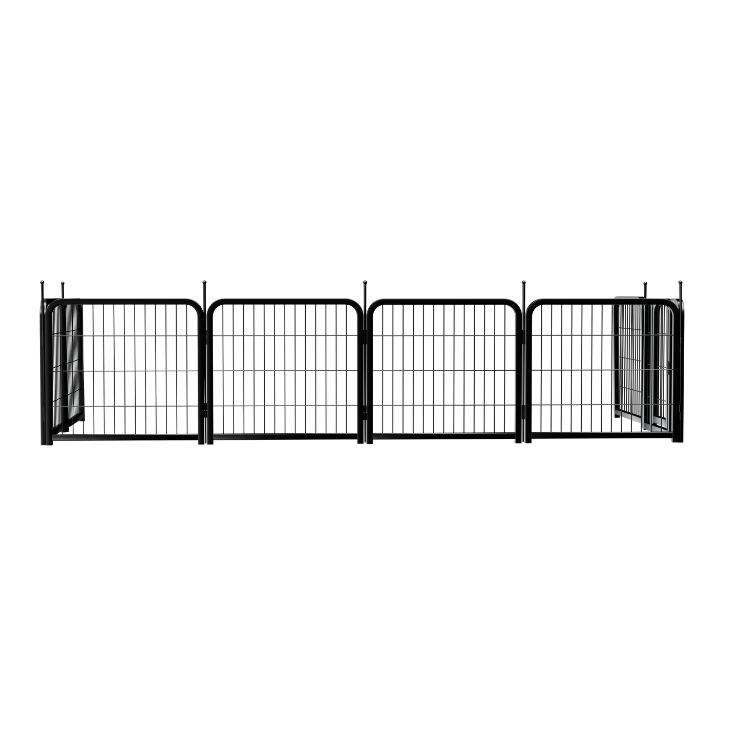 Dog Playpen Outdoor, 8 Panel Dog Fence 24" Pet Pen for Small Dogs Pet Exercise Pen for Puppy/Rabbit/Small Animals Portable Playpen for RV Camping Garden Yard, Indoor. Black, 22.2'' W x 23.6'' H.