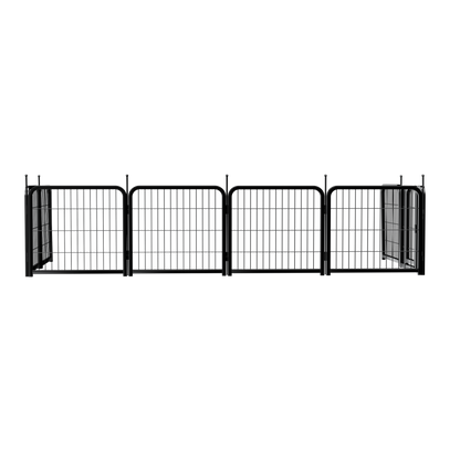 Dog Playpen Outdoor, 8 Panel Dog Fence 24" Pet Pen for Small Dogs Pet Exercise Pen for Puppy/Rabbit/Small Animals Portable Playpen for RV Camping Garden Yard, Indoor. Black, 22.2'' W x 23.6'' H.