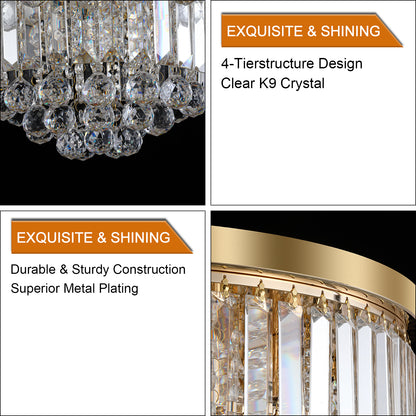 Gold luxury modern style crystal lights,large ceiling chandeliers,dining room,living room,bedroom (Bulb Not Included)