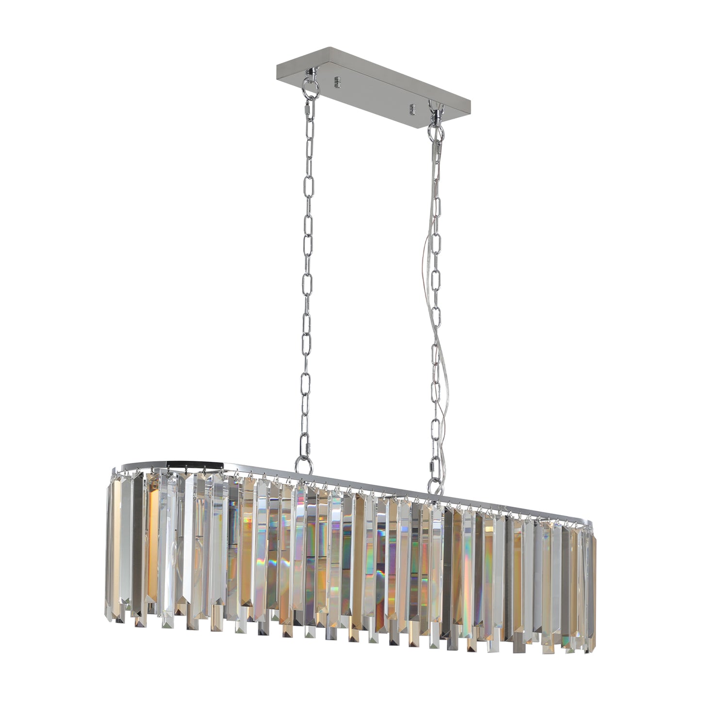 Modern Oval Crystal ceiling chandelier Luxury Home Decor Light Fixture (No Bulbs)