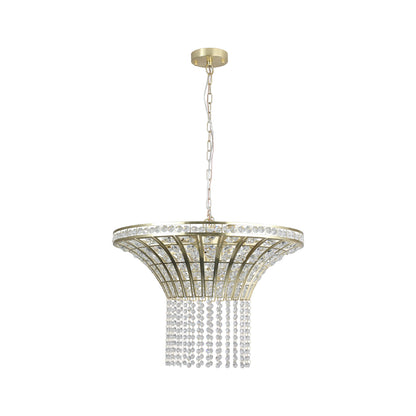 8-Light 23.6" Wide Crystal Waterfall Chandelier (Bulb Not Included)